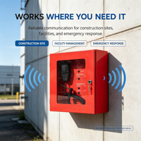 Microphone pour pompier avec alimentation DC24V et système de porte et verrouillage pour messages d'alerte EVAC
