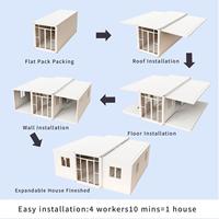 Kit de maison modulaire préfabriquée en Chine, appartement prêt à l'emploi à 2 chambres, maison en conteneur modulaire avec terrasse, installation rapide