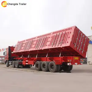 Chengda 30 40 Tấn Phía Sau Thủy Lực Máy Kéo Tipper Dump Trailer