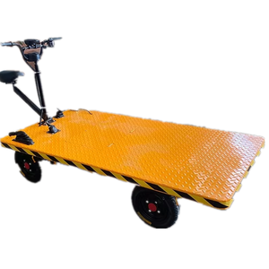 Véhicules de transport à plat de chantier camions à plat poussés à la main électriques pour le chargement/déchargement de cargaisons de pose de briques - Product Image 3