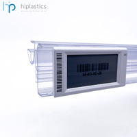 Support de prix réglable en PVC Hiplastics ABINC61, taille et couleur personnalisables pour les solutions de rayonnage d'étiquettes ESL en supermarché