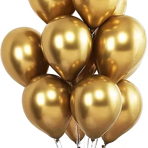 Wholesale Gold Chrome Globos Metallic balloon Pearl gold ballons for Christmas New Year Birthday Wedding party decoration