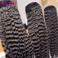 Pelucas de Cabello Humano Personalizadas, Listas para Usar, Sin Pegamento, Pre-Cortadas/Pre-Arrancadas/Decoloradas, 5x6 13x4 13x6, Cabello Virgen Birmano, Ondulado, con Frente de Encaje