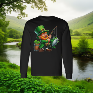 Camiseta de manga larga con diseño de trébol irlandés del día de San Patricio - Product Image 3