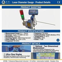 Appareil de mesure laser numérique sans contact pour diamètre, instrument de mesure laser pour diamètre bleu 0,1-25 mm