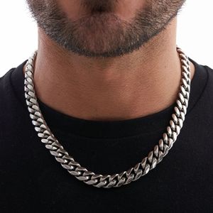 Little Ant Jewelry collana con catene da uomo collana con catena a maglia cubana in acciaio inossidabile 316 - Product Image 1