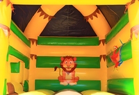Castillo Inflable Comercial de PVC para Fiestas Infantiles, Tobogán con Diseño de Mono, Colores y Logotipo Personalizables, para Niños de 2 a 3 Años
