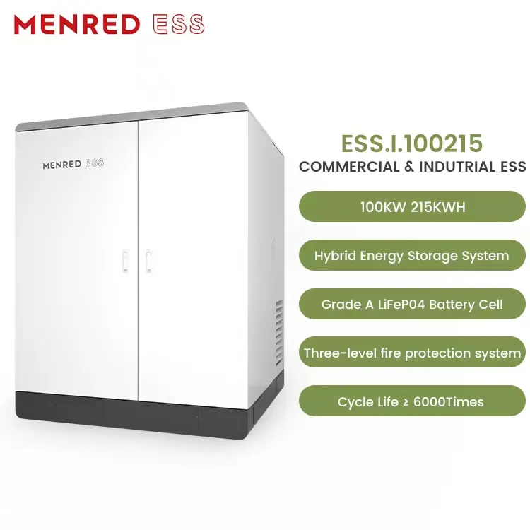 Menred ESS ESS. i.100215 100kw 215kwh Hệ thống lưu trữ năng lượng Thương mại và Công Nghiệp Tất cả trong một với IOT hỗ trợ EMS