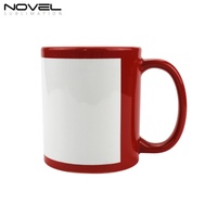 Mug en céramique vierge de 11 oz pour sublimation, mugs pleine couleur avec noir/bleu royal/rouge/bleu papillon/vert clair