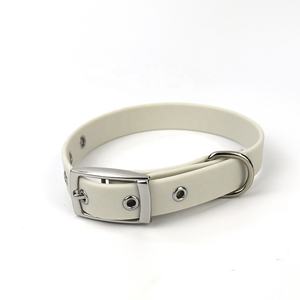 Correa y Collar para perro con logotipo personalizado, diseño de goma, resistente al agua, de PVC, juego de correa - Product Image 4