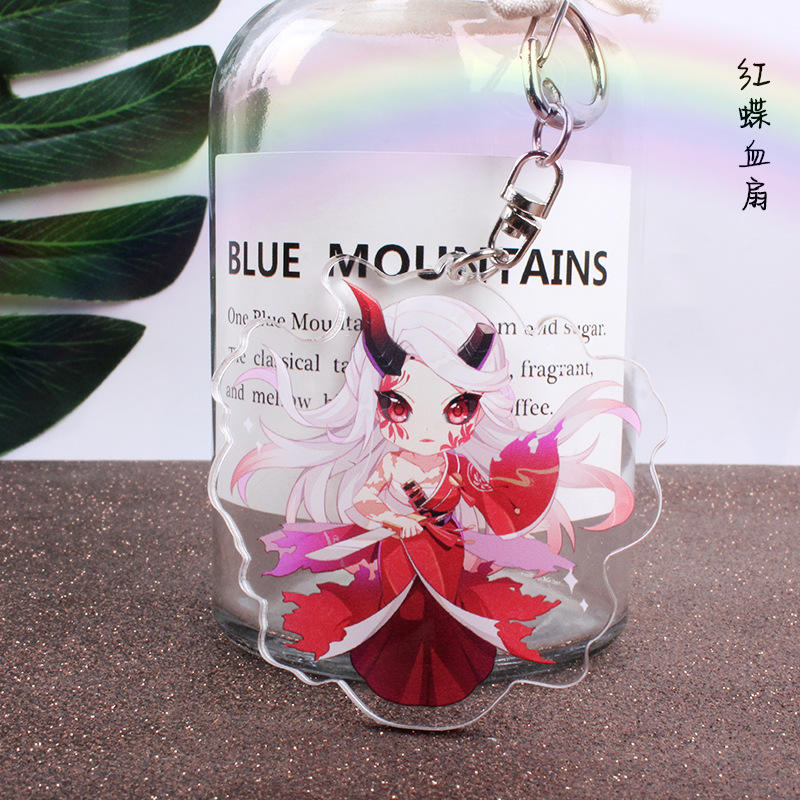 Red butterfly blood fan pendant