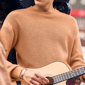 2025 LOGO OEM & ODwinter décontracté fermeture éclair coton tricoté mode hommes vêtements tricot pull tire Pour Hommes pull à col haut pour hommes - Product Image 2