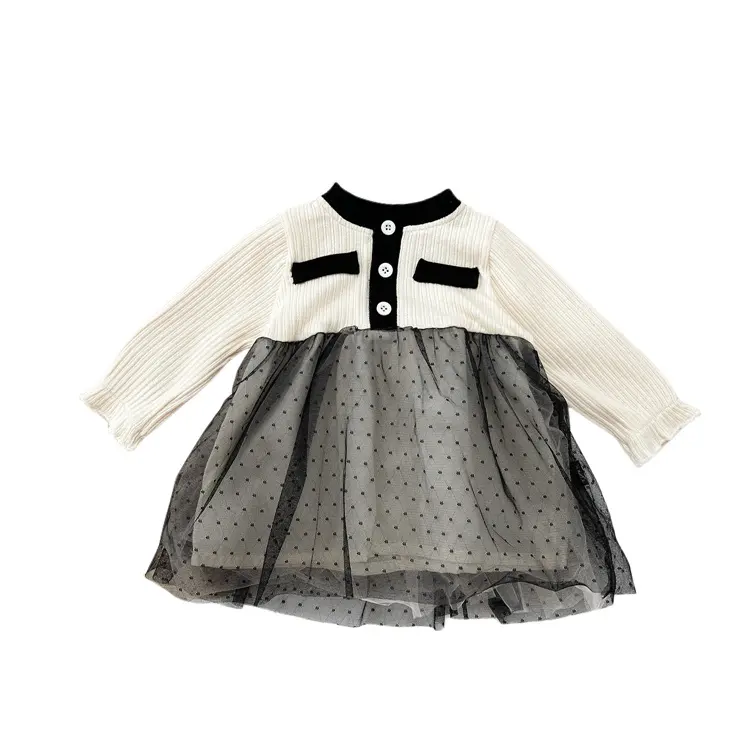 Kids Dresses Young Girls Children Long Sleeve Clothing Tutu Kids Casual School Wear Baby Princess Party Dresses