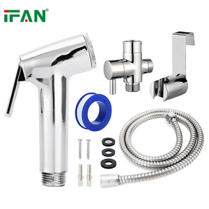 Ifan Handheld Shattaf Set 304 Roestvrij Staal Abs Badkamer Moslim Douche Draagbaar Toilet Bidet Spuitset