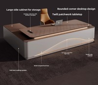 Foshan fournisseur en forme de L patron directeur général bureau exécutif Table de bureau en bois pour mobilier de bureau