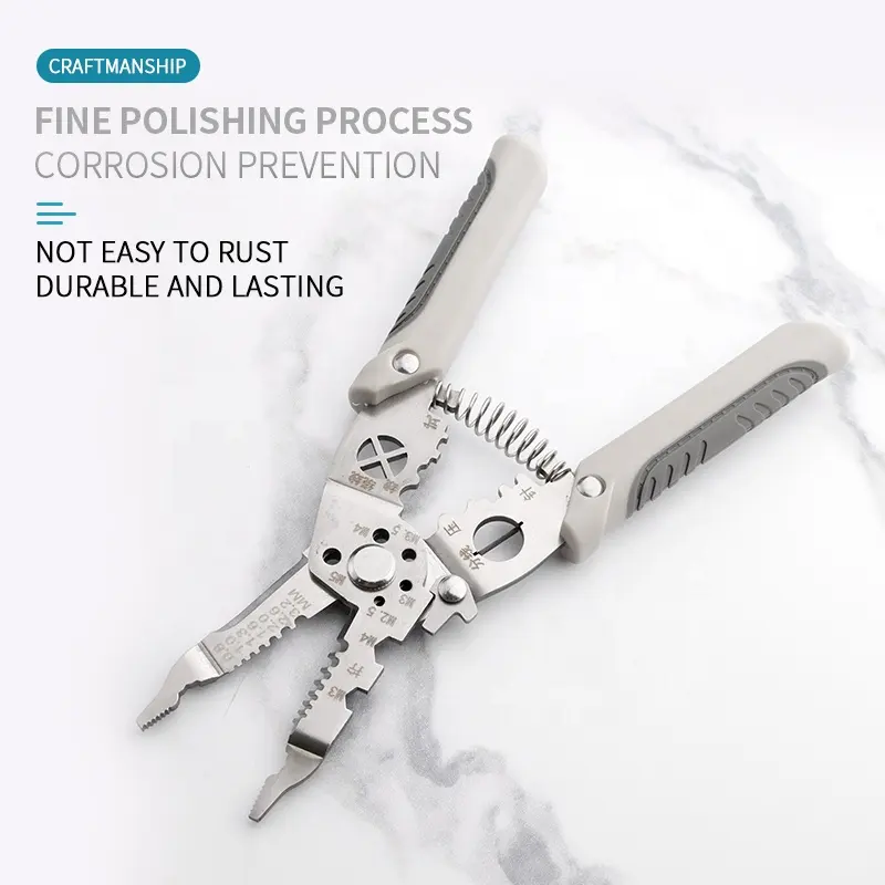 New Design Multi-function 0.8-3.2mm Safety Lock Wire Pliers Cable Wire stripper With PP Handel
