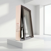 Fenêtre en aluminium inclinable, pivotante et à battants, avec isolation acoustique, anti-corrosion et stores intégrés, pour projets commerciaux