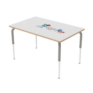 Nouveau Style mobilier scolaire étudiant Double bureau salle <span class=keywords><strong>de</strong></span> classe apprentissage enseignant bureau <span class=keywords><strong>maternelle</strong></span> salle <span class=keywords><strong>de</strong></span> classe étude peinture Table - Product Image 1
