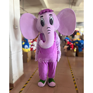 Costume de mascotte d'éléphant personnalisé pour adultes unisexe sur le thème des animaux (gorille, lion, zèbre, girafe, rhinocéros, hippopotame) pour fête, défilé, carnaval, OEM - Product Image 3