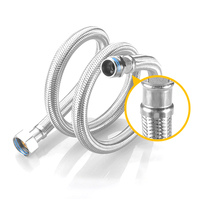 Tuyau tressé en acier inoxydable 304 haute pression anti-explosion pour chauffe-eau, flexible, pour eau froide et chaude