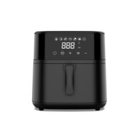 Friteuse à air électrique carrée 6L 1800W en acier inoxydable avec éléments chauffants supérieurs et inférieurs, pour cuisson professionnelle en hôtellerie, vente directe usine personnalisée