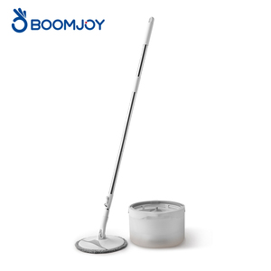 Sistema <span class=keywords><strong>de</strong></span> fregona giratoria manos libres con cubo, separación <span class=keywords><strong>de</strong></span> agua limpia y sucia, enjuague automático, secado, cabezal redondo plegable para limpieza <span class=keywords><strong>de</strong></span> esquinas y suelos. - Product Image 1