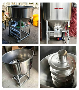 Mélangeur d'aliments en acier inoxydable avec moteur de 3 kW, machine à mélanger les poudres de céréales sèches et humides pour l'élevage de porcs, de bovins et de volailles - Product Image 4