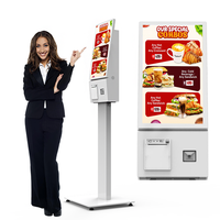 Quiosco en Línea para Pedidos y Pagos con Pantalla Táctil Capacitiva Pequeña de 21.5/23.8/27 Pulgadas, Señalización Digital Interactiva de Autoservicio