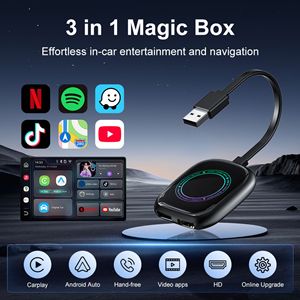 Adaptador CarPlay Inalámbrico Transfronterizo de Cableado a Inalámbrico y Android Auto para <span class=keywords><strong>Conversor</strong></span>, Actualización en Línea Manos Libres, Sistema de Infoentretenimiento en el Vehículo - Product Image 5