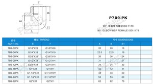 90deg khuỷu tay nữ bspp ổ cắm phù hợp phụ kiện đường ống sản phẩm - Product Image 4