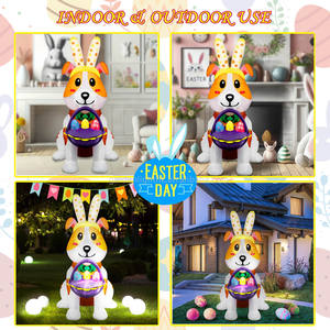 5FT mignon LED Light-Up chien oeufs de pâques étanche intérieur extérieur décoration gonflable pour la maison hôtel fête cour DC puissance IP44 - Product Image 6