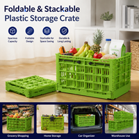 Caisse en plastique pliable en maille ouverte HUADING 560*360*324 mm, empilable, pour le transport en supermarché