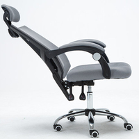 Chaise de travail de personnel de maille bleue de ménage ergonomique chaude siège pivotant de levage chaise de bureau à dossier haut