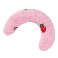 Fournitures pour animaux de compagnie : Oreillers d'extérieur mignons en polaire Teddy en forme de U, mini taille, pour chiens et chats, protecteurs cervicaux, vente en gros