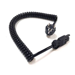 Câble d'extension rétractable en spirale avec prise mâle ST vers prise Schuko CEE 7/7 à 3 broches, cordon d'alimentation - Product Image 5