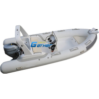 Approbation CE 5.2m 17ft RIB Bateau Inflat Fibre de Verre Hypalon/PVC RIB Bateau de Pêche Gonflable RIB520C avec moteur