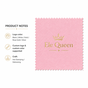 Chiffon de polissage en microfibre de luxe haut de gamme pour bijoux, multicolore, avec logo personnalisé estampé à chaud – Vente Flash - Product Image 1