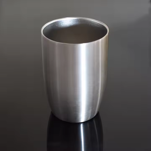 Tasse à eau en acier inoxydable à double paroi 250ml/400ml Tasse à café et à thé pour <span class=keywords><strong>la</strong></span> maison Couleur argent Boissons Vin Bière Tasses de dégustation - Product Image 3