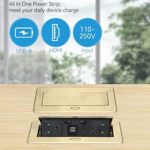 Table UK ordinateur intelligent or usb pop up prise 3 broches interrupteur connecter pop up prise table de conférence - Product Image 2