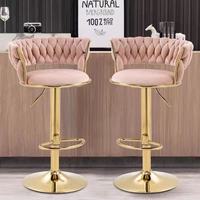 Tabourets de bar modernes et minimalistes en acier inoxydable vert, réglables en hauteur et rotatifs, pour salle à manger/salon