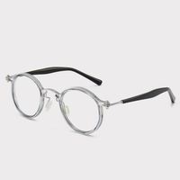 Lunettes rétro rondes en métal Lunettes pour ordinateur Filtre à lumière bleue Lunettes Lunettes optiques Montures en acétate pour homme