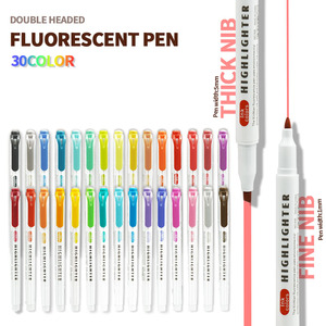 Năm mới đôi đánh đầu huỳnh quang Bút Highlighter 30 màu sắc thiết lập khuyến mại sử dụng tùy chỉnh bao bì - Product Image 4