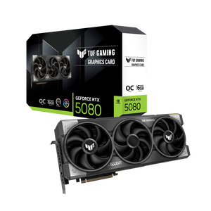Asu TUF เกม GeForce RTX 5080 16GB GDDR7รุ่น OC ใหม่เดสก์ท็อประบายความร้อนด้วยพัดลมการ์ดแสดงผล PCIe 5.0 DP 2.1พัดลม3.6สล็อต - Product Image 1