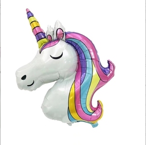 Magico <span class=keywords><strong>unicorno</strong></span> Super forma palloncino arcobaleno <span class=keywords><strong>unicorno</strong></span> testa lamina palloncino decorazioni per feste di compleanno per ragazze - Product Image 6