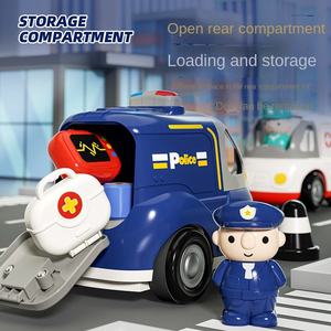 Huada Cảnh Sát Thành Phố Phim Hoạt Hình RC Xe Mô Hình 2.4G Bốn Cách Âm Nhạc Ánh Sáng Đầu Giáo Dục Đồ Chơi Phim Hoạt Hình Điều Khiển Từ Xa Xe Cứu Thương Đồ Chơi - Product Image 6