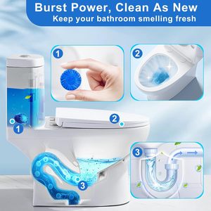 Paquete de 20 Tabletas Limpiadoras de Inodoro Automáticas, Desechables, Duraderas y Prácticas, Eliminan las Manchas Amarillas del Inodoro, <span class=keywords><strong>Limpieza</strong></span> Conveniente del Inodoro - Product Image 4