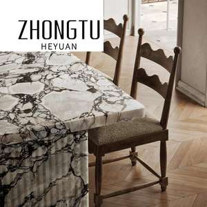 Hotel moderno ristorante francese <span class=keywords><strong>Vintage</strong></span> mobili caffè sala da pranzo in legno di quercia massello schienale alto banchetto sedia da pranzo per Hotel - Product Image 4