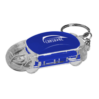 Porte-clés LED en forme de voiture avec logo personnalisé, mini porte-clés réutilisable, articles promotionnels, cadeaux de salon professionnel, vente en gros