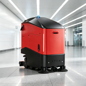 Smart Self Driving Floor Scrubber Robot 65dBA Low Noise Auto Charging Obstacle Crossing Dry Wet Separation Design - Product Image 1
