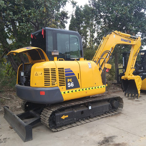 Excavatrice Komatsu PC56 d'occasion, 5,6 tonnes, moteur Cummins, pompe hydraulique Kawasaki, moteur d'origine japonaise, 1200-2000 heures, 90% neuve - Product Image 1